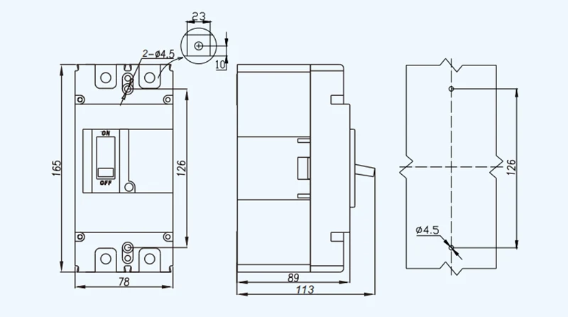 125A Circuit Breaker DC500V MCCB