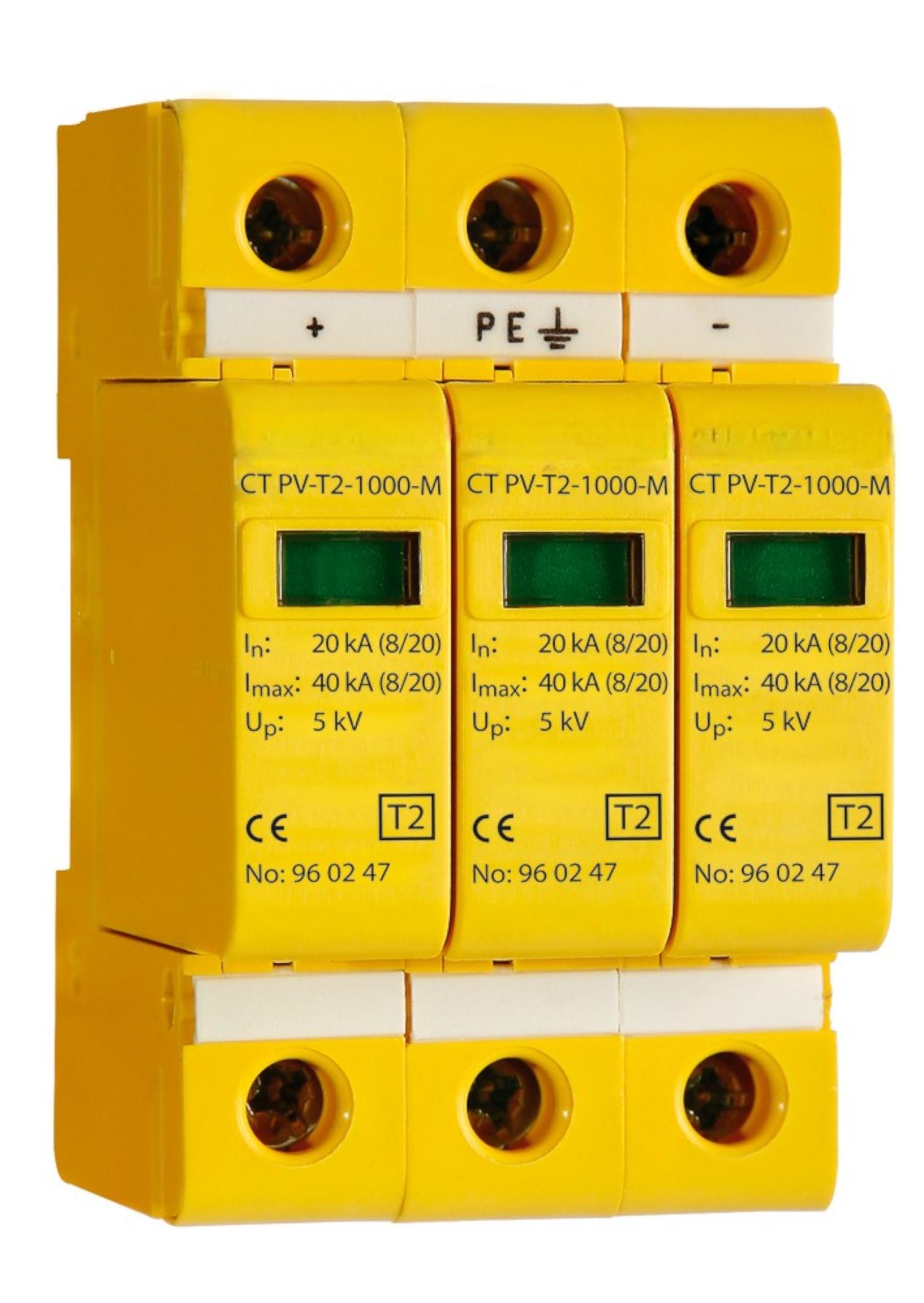 Loại 2 Thiết bị bảo vệ DC Surge với Liên hệ thay đổi từ xa | Din-Rail, IP20