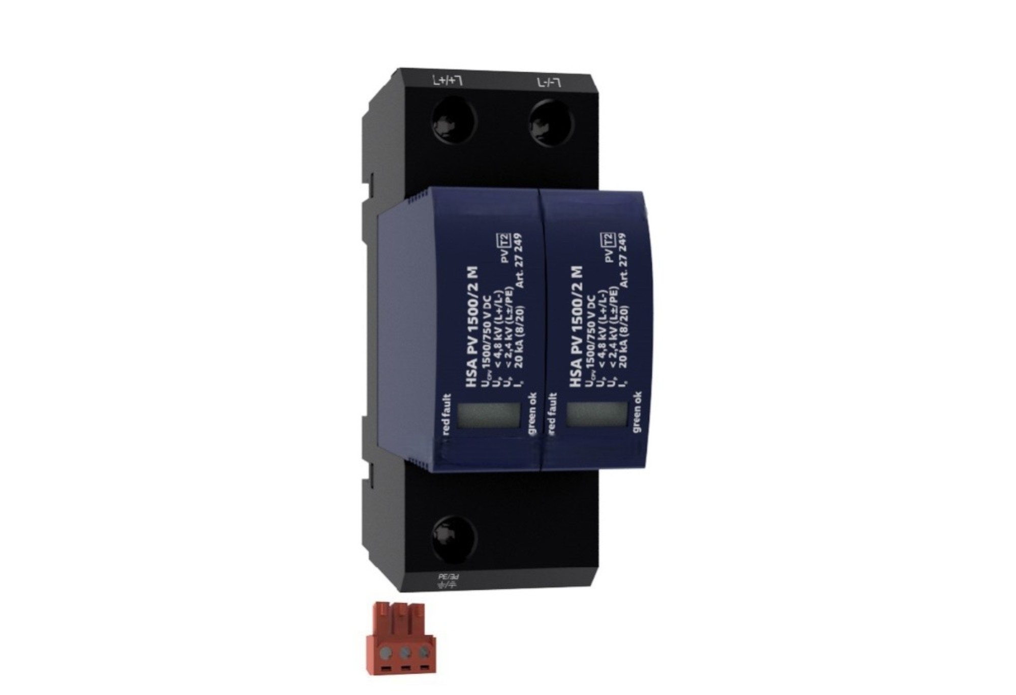 Loại 2 PV Surge Arrester (kết nối U/Y) | Không có cầu chì dự phòng | Giám sát từ xa